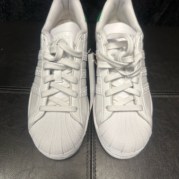 Adidas Superstar Originals Classic Shell-toe Cloud White Green Size 6 - Picture 6 of 11